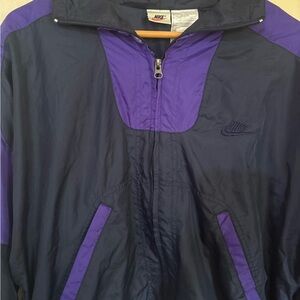 Nike Black and Purple Track Jacket‎